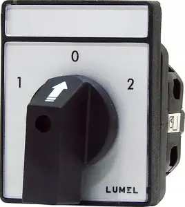 Lumel PKT1 C60L302OFA000 Cam Switch 1-0-2 3-Pole 16A for Flush Mounting