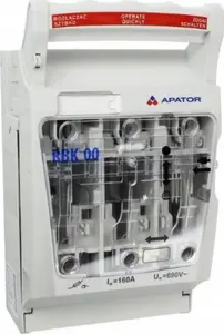 Предохранительный разъединитель Apator RBK 00 W 160A с мостовыми зажимами 4-50мм2