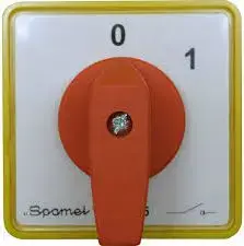 Spamel SK63-2.8210BS04 Cam Switch 0-1 4-Pole 63A for DIN Rail Mounting