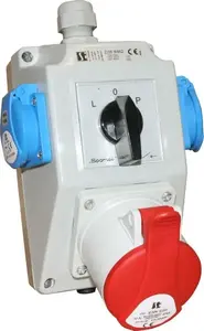 Spamel ZI04R221 Installation Set with 16A 3P+N+PE and 2x2P+P Sockets