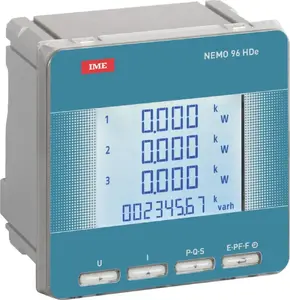 Измеритель параметров сети IME S.p.A. NEMO 96 HDE щитовой 1-5A 450В с импульсным выходом и RS485 класс 1