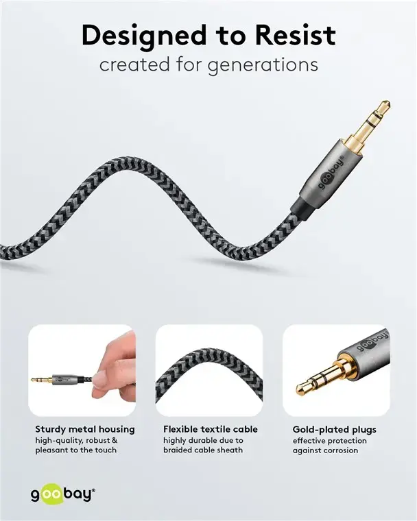 Goobay 3.5mm TRS Audio Cable 3m | Male to Male Photo 3