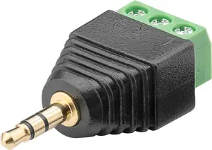 Goobay 3.5 mm Stereo Male to 3-Pin Terminal Block Adapter