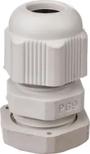 Ergom PG9 Polyamide Cable Gland IP68 Grey