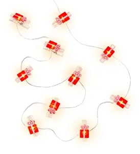 Goobay 10 LED Photo Clip Fairy Lights Gift, Warm White, Battery Operated