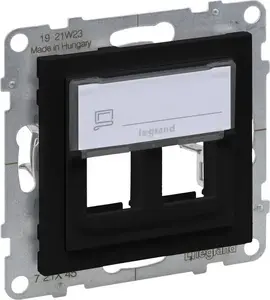 Legrand SUNO Keystone Adapter, double, black