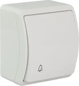 ELEKTROPLAST Koala Surface-Mounted Bell Push Button IP44 White VW 155-01