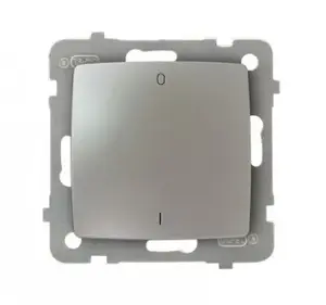 Ospel Karo ŁP-11S/m/43 Double-Pole Switch, Silver, 10A 250V, IP20