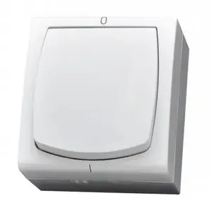 Ospel Madera ŁNH-11N/00 Double-Pole Switch, IP44, 16A, 250V, White