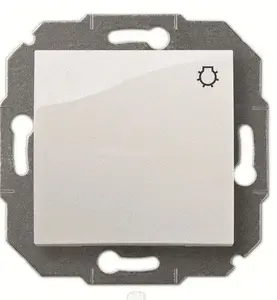 ELEKTROPLAST Carla 1713-10 Momentary Push Button Switch with Light Indicator, White