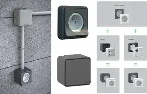 Schneider Electric Mureva Styl Illuminated Push-Button, Anthracite