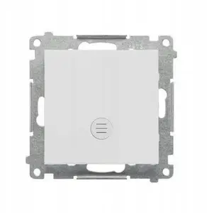 Kontakt-Simon TP1L.01/114 Single Push-Button Switch with LED Backlight, 10 AX, 250 V, Quick Connect, Matte Light Gray