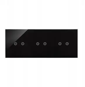 Kontakt-Simon S54 Touch Panel, 3-Module, 6 Horizontal Touch Fields, Lava Finish