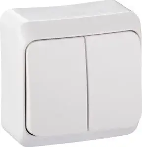 Schneider Electric Prima Double Rocker Switch with Illumination, White