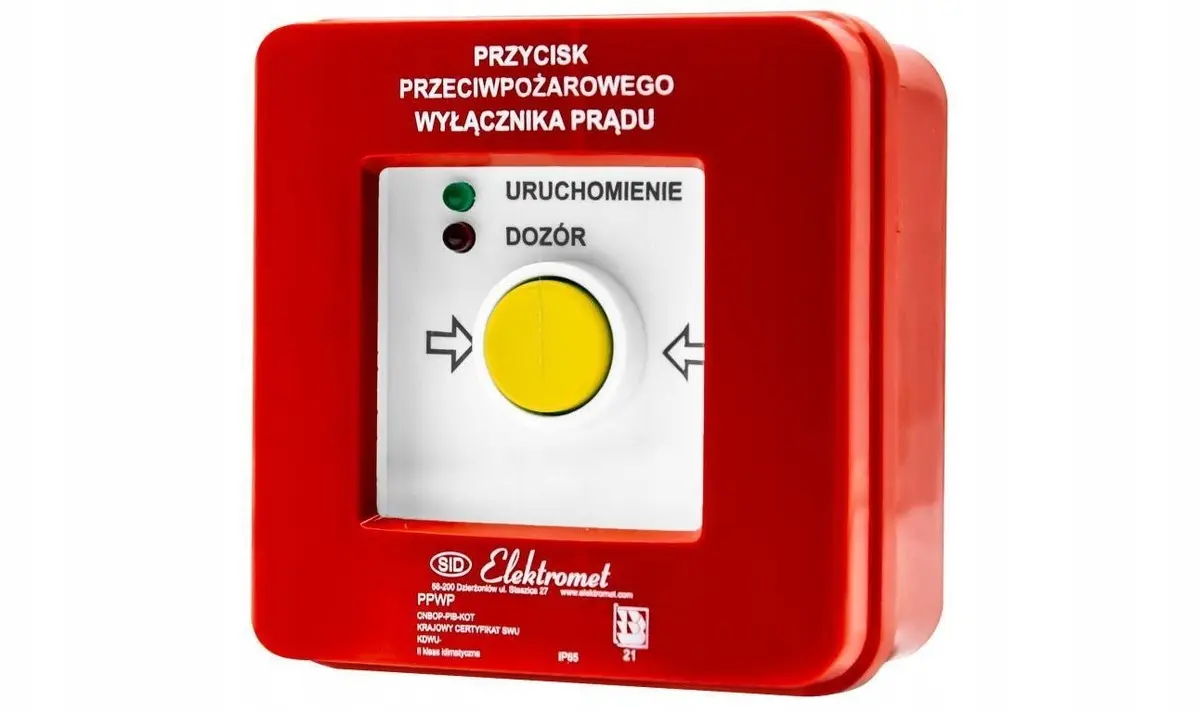 Elektromet PPWP-3s A ugunsdrošības avārijas slēdzis
