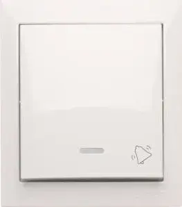 Kontakt-Simon Simon Aquaclick Bell Push Button with Backlight, 10 AX, 250 V, White