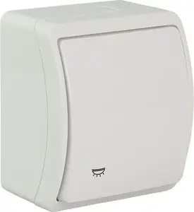 Кнопка освещения накладная ELEKTROPLAST Koala IP44 белая