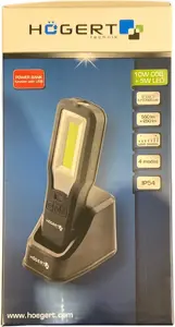 Högert Technik HT1E408 LED Workshop Lamp with USB Charging Base