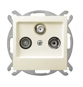 Ospel GPA-GS/m/27 antenas ligzda RTV-SAT gala, krāsa ekru