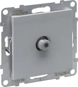 Телевизионная розетка Legrand SUNO, тип F, оконечная, 1.5 дБ, алюминий