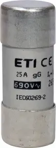 Цилиндрическая плавкая вставка Eti-Polam CH22x58 gG 25A 690V