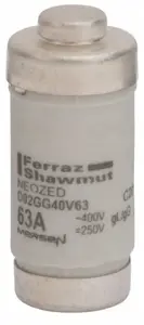 Mersen D02 gG drošinātāja ieliktnis 63A 400VAC/250VDC
