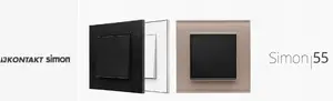 Клавиша одинарная Kontakt-Simon 55 TKW1/111 для выключателей SW1M, SW6M, SW7M, SP1M, матовый белый