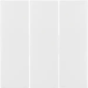 Hager B.Kwadrat Triple Rocker Switch Cover, Glossy White