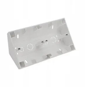 Kontakt-Simon 55 Surface-Mounted Corner Box 2-Gang for LINE/DUO Frames, Matte Aluminum