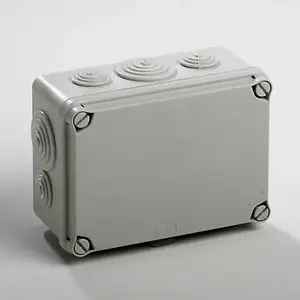 PCE LIGHT Screw-Fastened Junction Box EV-161, 162x116x76mm, 10 Cable Glands, IP67