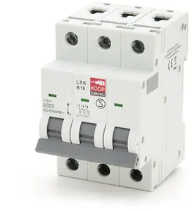 KOOP Elektro LSS B16 3P Miniature Circuit Breaker 3-Pole 16A B-Curve 6kA AC