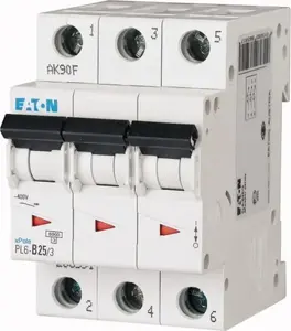 Eaton PL6-D25/3 automātiskais slēdzis 3-polu 25A D-raksturlīkne 6kA