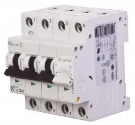 Автоматический выключатель Eaton FAZ-C16/3N, 3+N полюса, характеристика C, 16А, 15кА