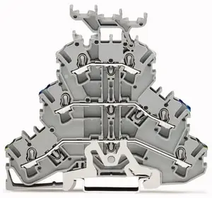 Трехуровневая клемма Wago 2002-3247 2.5мм² серая