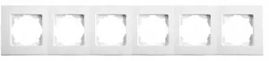 Panasonic LINNERA S 6-gang frame, glossy white