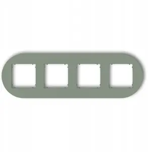 Karlik MINI 4-gang round universal frame, sage color
