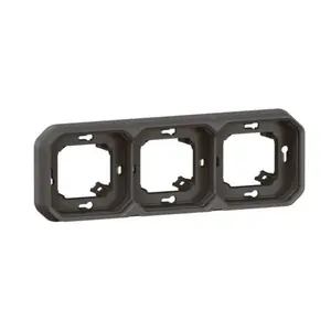 Legrand 069608L Тройная рамка для скрытого монтажа антрацит