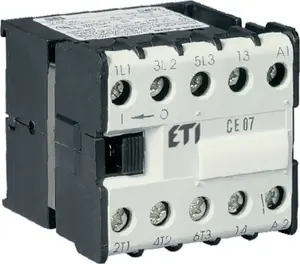 Eti-Polam CE07.10 miniatūrais kontaktors, 7A, 3-polu, 400V AC, 1 NO palīgkontakts