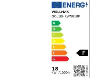 Wellmax LED Bulkhead Light with PIR Motion Sensor, Round, 18W, 1650lm, 4000K, IP54