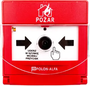 Адресный ручной пожарный извещатель Polon-Alfa ROP-4001MH, скрытого монтажа