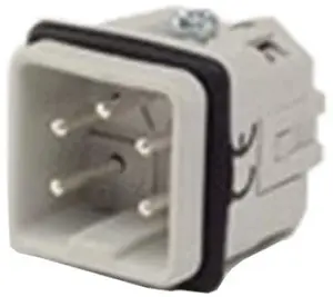 Emas T0-EB005CF00 Male Insert for Metal Cover, 4-Pin + PE, 10A
