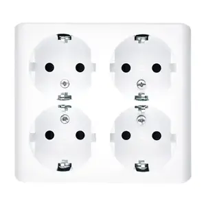 Kontakt-Simon EGSZ4NZ/11 Quadruple Schuko Surface-Mounted Socket with Shutters White