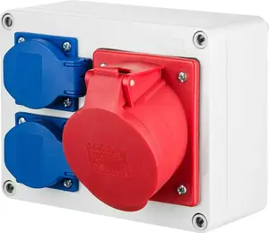 ELEKTROPLAST Construction Distribution Board RS 2x2P+Z 3P+N+Z/16A Surface Mounted IP44 Grey
