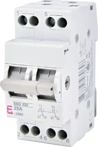 ETI 002421424 Changeover Switch I-O-II 25A 2-Pole
