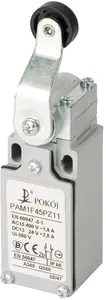 Pokój PAM1F45PZ11 Limit Switch, 1NO 1NC, Snap Action, Metal Housing, Plastic Roller Lever