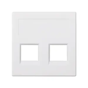 Kontakt-Simon 50000189-030 Wall Plate for 2x RJ-45 Connectors, White