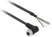 Schneider Electric XZCP1241L5 M12 leņķveida sievišķais savienotājs, 5m