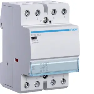 Модульный контактор Hager ESD463 63A 4НО 24В AC