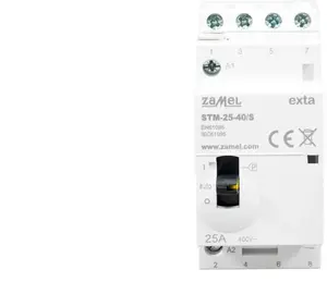 Zamel STM-25-40/S Modular Installation Contactor with Manual Control, 25A, 4NO, 230V AC