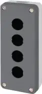 Schneider Electric XALD04 Control Station Enclosure, 4-Hole, 22mm, IP65, Grey